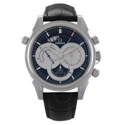 Pre-owned Omega De Ville Co-Axial Rattrapante Chronograph Black Dial Men's Watch 4847.50.31