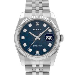 Pre-owned Rolex Datejust 36 Automatic Chronometer Diamond Men's Watch 116234 BLJDJ