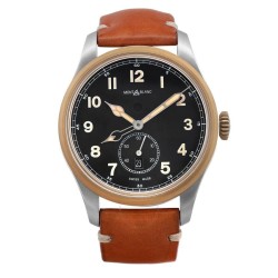 Pre-owned Montblanc 1858 GMT Automatic Day-Night Black Dial Men's Watch MB116479