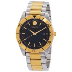 Sport Quartz Black Dial Two-tone Men's Watch 607991
