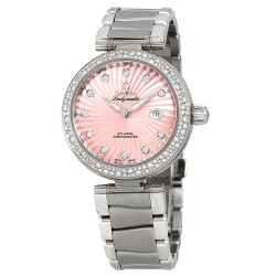 De Ville Ladymatic Pink Mother of Pearl Diamomd Dial Ladies Steel Watch 425.35.34.20.57.001