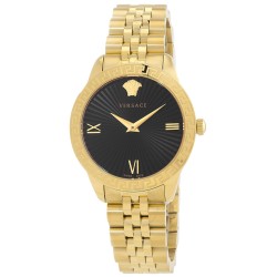 Greca Signature Black Dial Ladies Watch VEVC01121