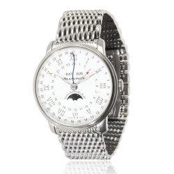 Pre-owned Blancpain Villeret GMT White Dial Men's Watch 6676-1127-MMB