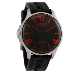 Darkmoon Red Glass Quartz Black Dial Men's Watch 8465