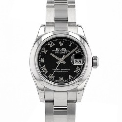 Pre-owned Rolex Datejust 26 Automatic Chronometer Black Dial Men's Watch 179160 BKRO