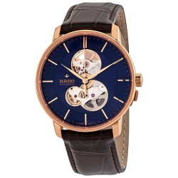 Coupole Classic Open Heart Automatic Blue Dial Men's Leather Watch R22895215