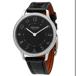 Slim D Quartz Diamond Black Dial Ladies Watch 044834WW00