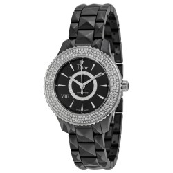 VIII Automatic Diamond Black Ceramic 33 mm Ladies Watch CD1235E1C001