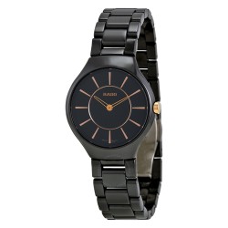 True Thinline Black Ceramic Ladies Watch R27742152