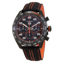 Carrera X Porsche Orange Racing Chronograph Automatic Black Dial Men's Watch CBN2A1M.FC6526