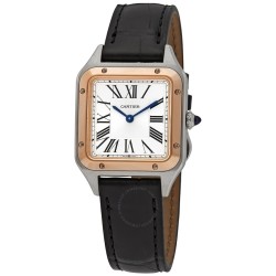 Santos-Dumont Small Model Quartz Silver Dial Unisex Watch W2SA0012