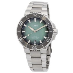 Pre-owned Oris Aquis Automatic Green Dial Watch 01 733 7732 4137-07 8 21 05PEB