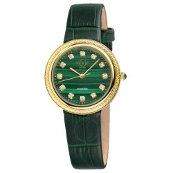 Arezzo Quartz Diamond Green Dial Ladies Watch 13302