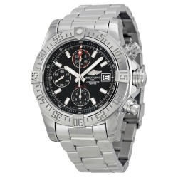 Pre-owned Breitling Avenger II Chronograph Automatic Chronometer Black Dial Men's Watch A1338111-BC32-170A