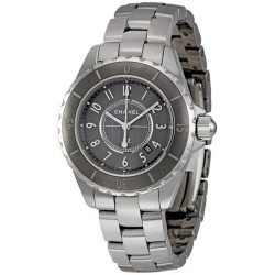 Pre-owned Chanel J12 Chromatic Grey Dial Ladies Watch H2978