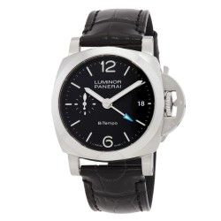 Luminor Quaranta BiTempo Automatic Black Dial Men's Watch PAM01365