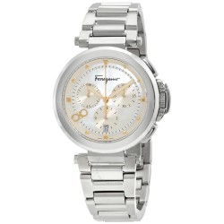 Legacy Chronograph Quartz White Mother of Pearl Dial Ladies Watch SFMW00222