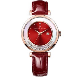 Bria Quartz Red Dial Ladies Watch CV3816
