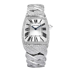 Pre-owned Cartier La Dona Automatic Diamond Silver Dial Ladies Watch WE6601MX