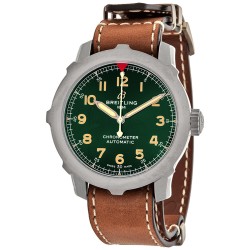 Pre-owned Breitling Navitimer Super 8 B20 Automatic Green Dial Men's Watch EB2040101L1X1
