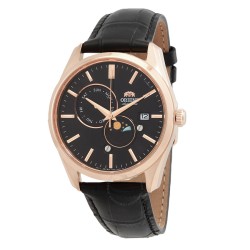 Open Box - Orient Sun and Moon Black Dial Men's Watch RA-AK0309B10B