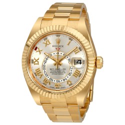Sky Dweller Silver Dial 18kt Yellow Gold Oyster Men's Watch 326938SRO