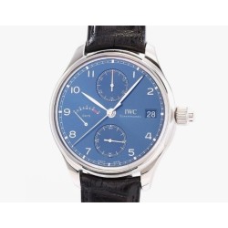 Portugieser Monopusher "Laureus Sport For Good" Chronograph Hand Wind Blue Dial Men's Watch IW515301
