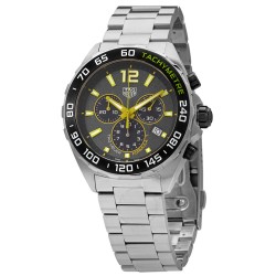 Pre-owned Tag Heuer Formula 1 Chronograph Tachymeter Grey Dial Men's Watch CAZ101AG.BA0842