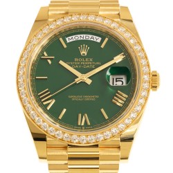 Day-Date 40 Automatic Green Dial Men's 18kt Yellow Gold President Watch M228348rbr-0040