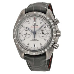 Speedmaster Professional Grey Side of the Moon Chronograph Automatic Sandblasted Platinum Dial Grey Leather Men's Watch 311.93.44.51.99.001