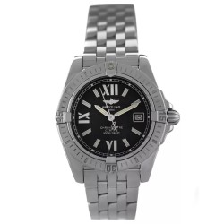 Pre-owned Breitling Cockpit Quartz Chronometer Black Dial Ladies Watch A71356
