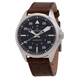 Khaki Aviation Pilot Automatic Black Dial Watch H76305530