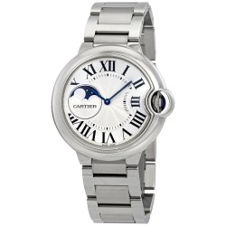 Pre-owned Cartier Ballon Bleu de Cartier Moonphase Automatic Ladies Watch WSBB0021