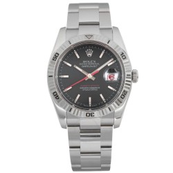 Pre-owned Rolex Oyster Perpetual Datejust Automatic Chronometer Black Dial Men's Watch 116264 BKSO