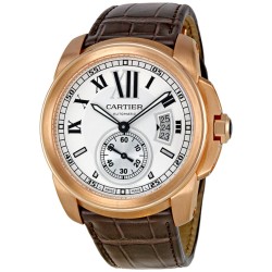 Pre-owned Cartier Calibre De Cartier Silver Dial Men's Watch W7100009