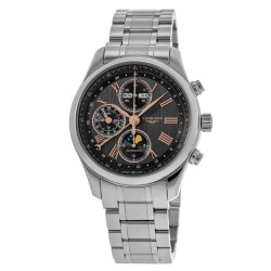 The Longines Master Collection Chronograph GMT Automatic Moon Phase Anthracite Dial Men's Watch L2.673.4.61.6