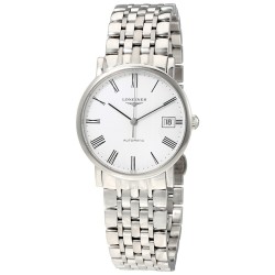 Elegant Automatic White Dial Ladies Steel Watch L4.809.4.11.6