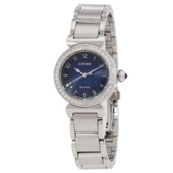L May Bells Crystal Eco-Drive Blue Dial Ladies Watch EM1120-87L