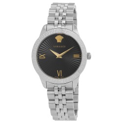 Greca Signature Quartz Black Dial Ladies Watch VEVC00419