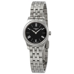Tradition Black Dial Stainless Steel Ladies Watch T063.009.11.058.00