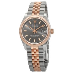 Datejust 31 Dark Rhodium Dial Automatic Ladies Steel and 18kt Everose Gold Jubilee Watch 278271DRSJ