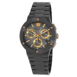 Greca Logo Chronograph Quartz Grey Dial Men's Watch VEZ900521