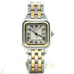 Pre-owned Cartier Panthere Quartz Silver Dial Unisex Watch 187957