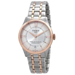 Chemin Des Tourelles Automatic Silver Dial Two-Tone Ladies Watch T1392072203800