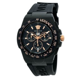 Greca Extreme Chronograph Quartz Black Dial Men's Watch VE7H00323