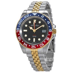 Rolly Vintage GMT Two-tone Black Dial Pepsi Bezel Men's Watch H903BBR
