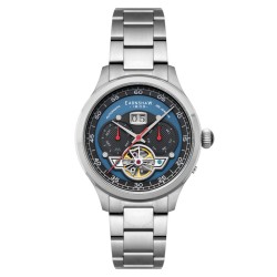 Baron Grand Date Calendar Open Heart Blue Dial Men's Watch ES-8187-44