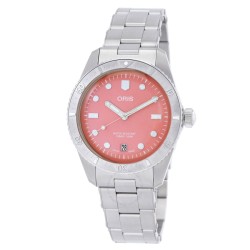 Oris Divers 38mm Sixty-Five Automatic Cotton Candy Pink Dial Watch 01 733 7771 4058-07 8 19 18