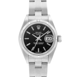 Pre-owned Rolex Oyster Perpetual Date Automatic Black Dial Men's Watch 79190 BKSO