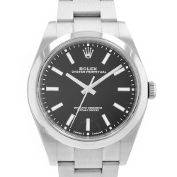 Pre-owned Rolex Oyster Perpetual 39 Automatic Chronometer Black Dial Men's Watch 114300 BKSO